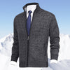 John | Elegante Herren-Strickjacke mit Reißverschluss, Kragen und Taschen