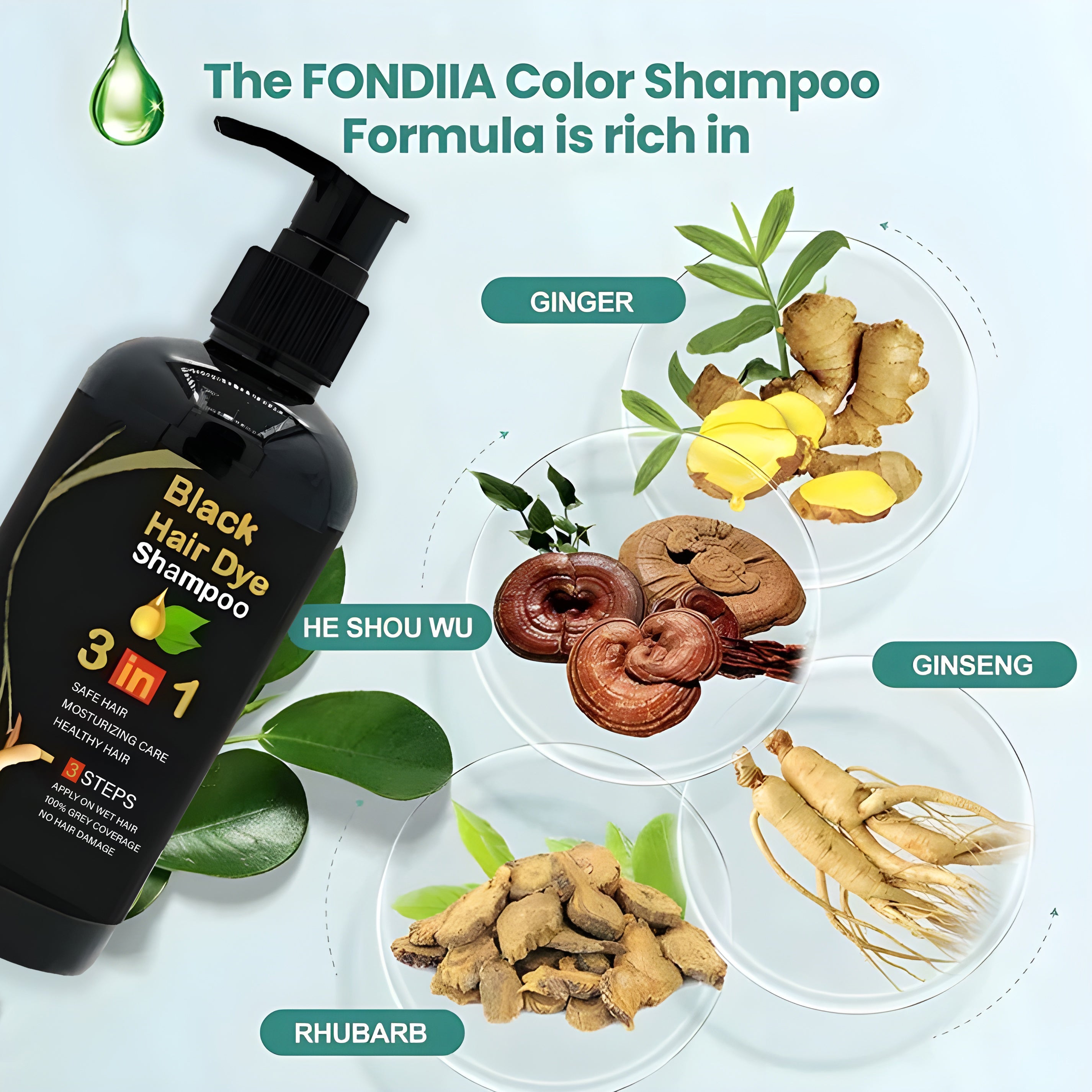 Glowup™  3-IN-1 SHAMPOO ZUM FÄRBEN SCHWARZER HAARE