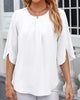 Elegante farbige Bluse mit halben Ärmeln