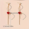 Emma | Schwarze Herz-Design Spiral-Dangle-Ohrringe