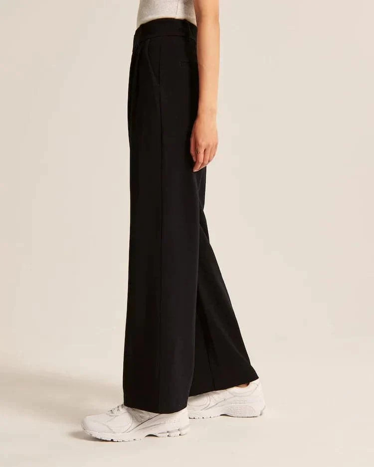 Saskia - Hose mit hoher Taille und weitem Bein