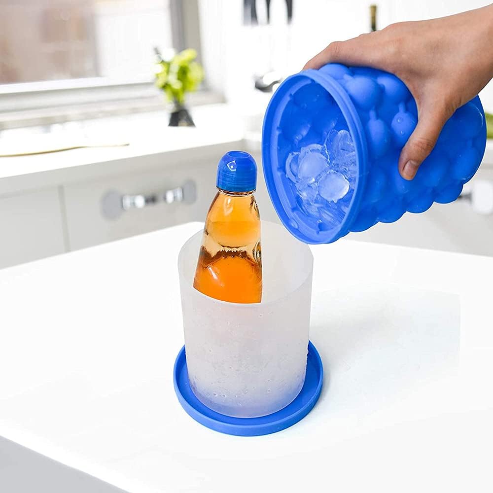 EisGenie™ - Der vielseitige Silikon-Eiswürfelbereiter für perfekt runde Eiswürfel in jedem Getränk.