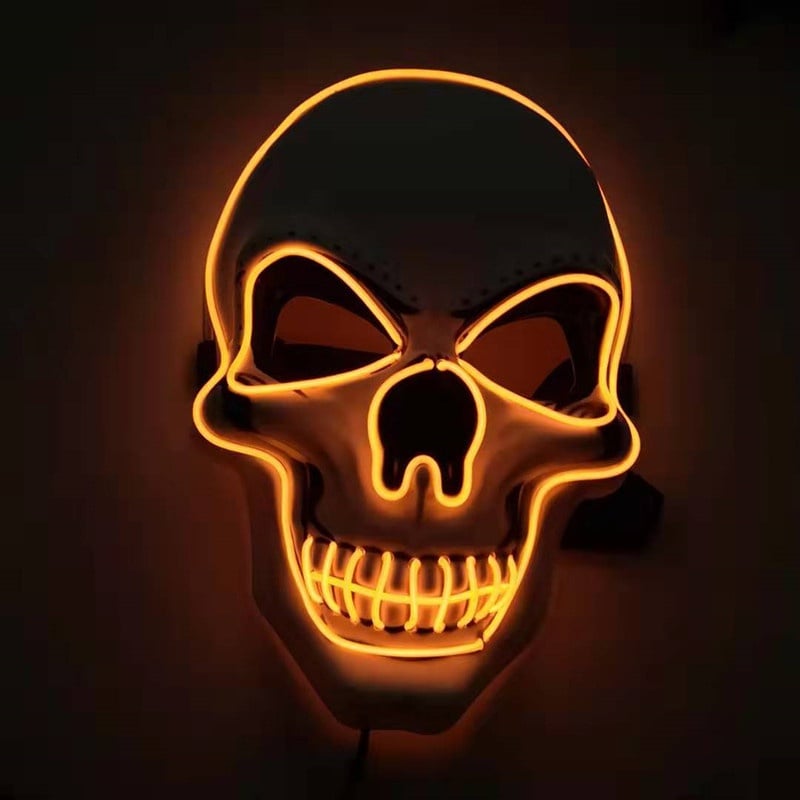 SkullGlow™ – Die ultimative leuchtende LED-Totenkopfmaske für Halloween-Partys!