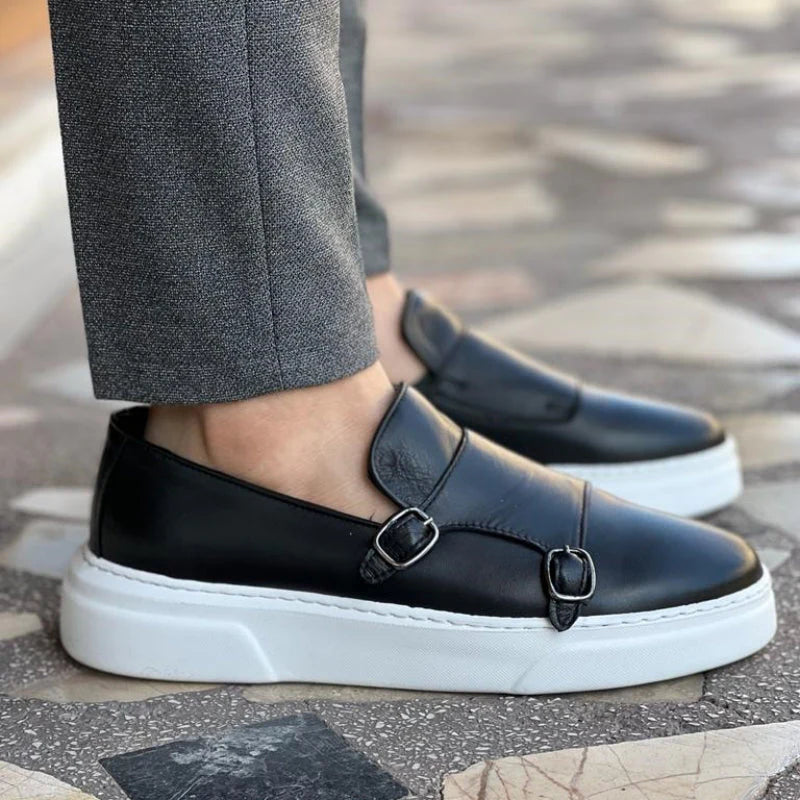 Morris | Moderne Leder-Loafer mit Schnalle für Herren