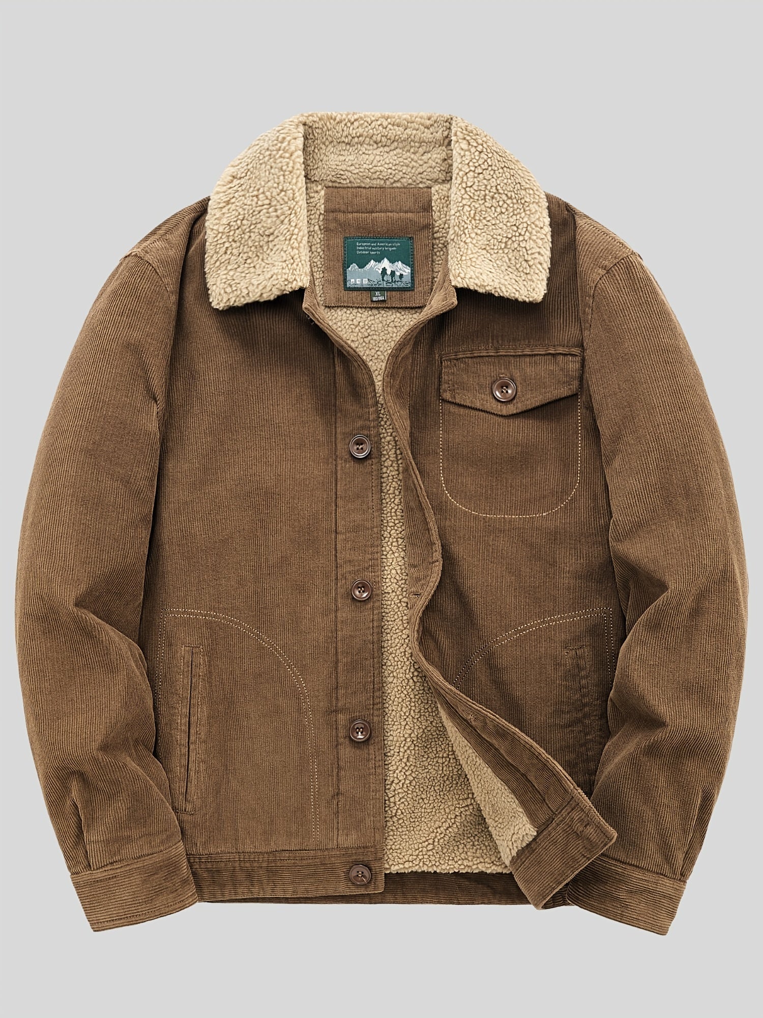 Sven | Warmer Fleece Herren-Knopfmantel