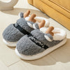 ReindeerCozy™ - Weihnachts-Hausschuhe mit Rentier-Design, weiche und warme Winterpantoffeln.