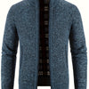 Daan | Warme Herren-Strickjacke mit Stehkragen und Reißverschlusstaschen