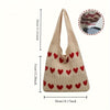 Nina | Handgemachte Strick-Shopper mit Herzmuster