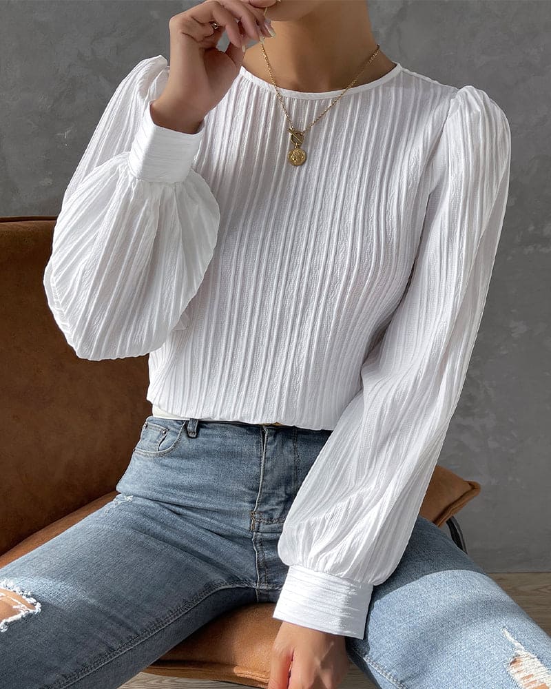 Olivia | Bluse mit Laternenärmeln