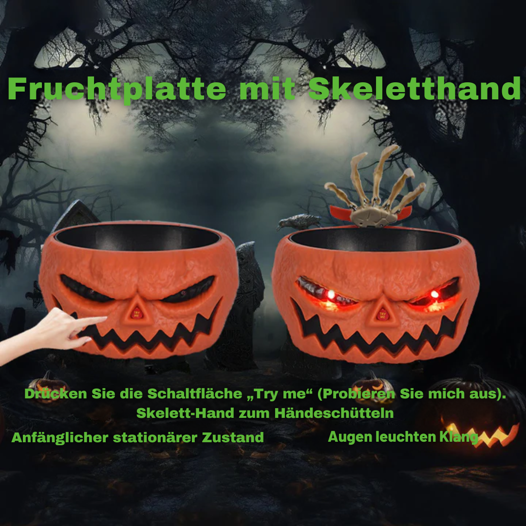 SpookyBowl™ – Die gruselige Halloween-Schale mit Bewegungssensor und Skelett-Hand!
