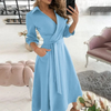 Lotte | Weiß gefüttert Revers Gürtel Bluse Kleid