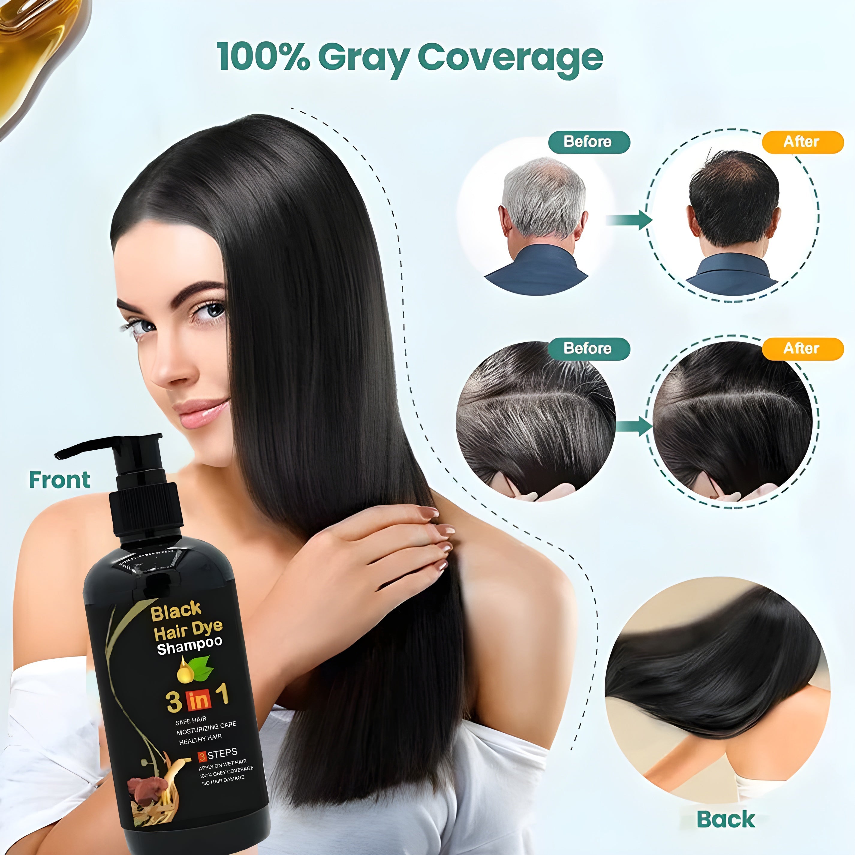 Glowup™  3-IN-1 SHAMPOO ZUM FÄRBEN SCHWARZER HAARE