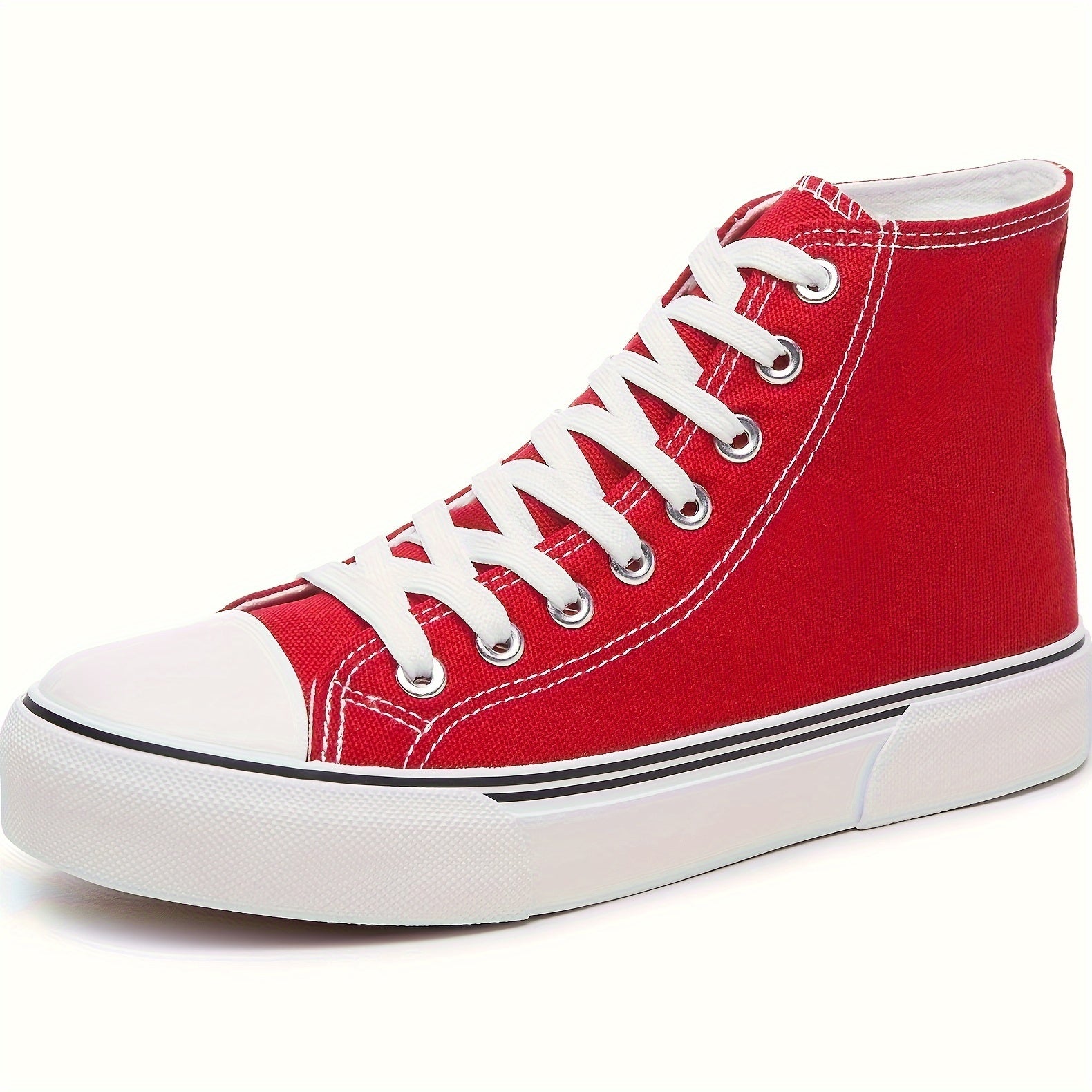 Lotte | Lässige Canvas-Turnschuhe in Uni-Farbe mit Gummisohle