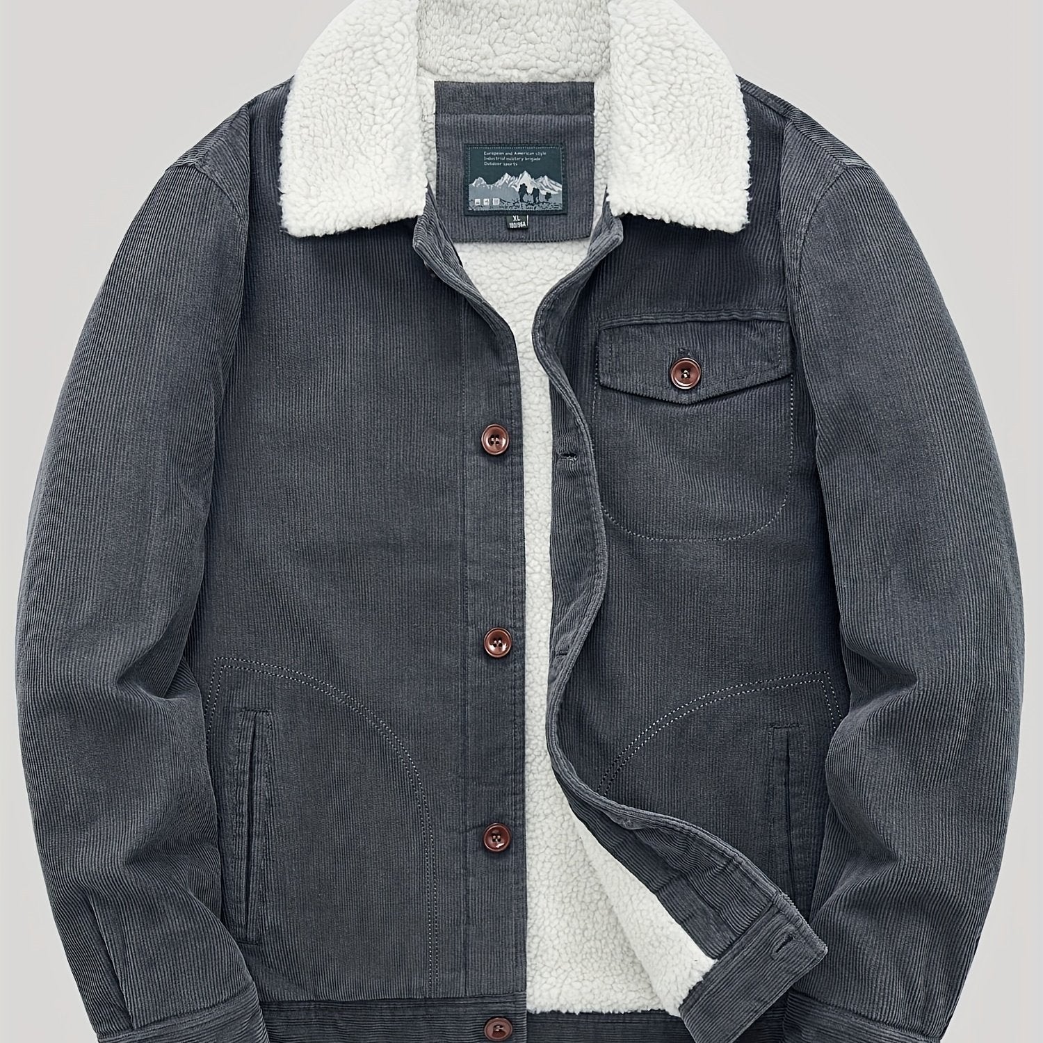 Sven | Warmer Fleece Herren-Knopfmantel