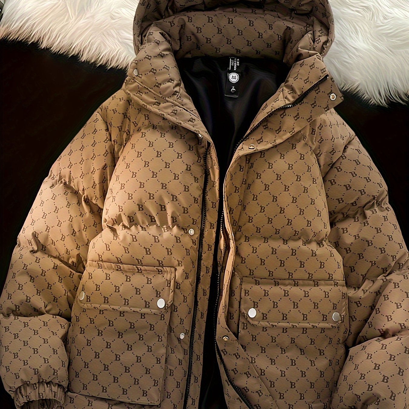 Pim | Stilvolle Einfarbige Daunenjacke Mit Taschen