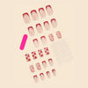 Lotte | Romantische Valentinstag Press-On Nagelsets mit Rotem Herz-Design