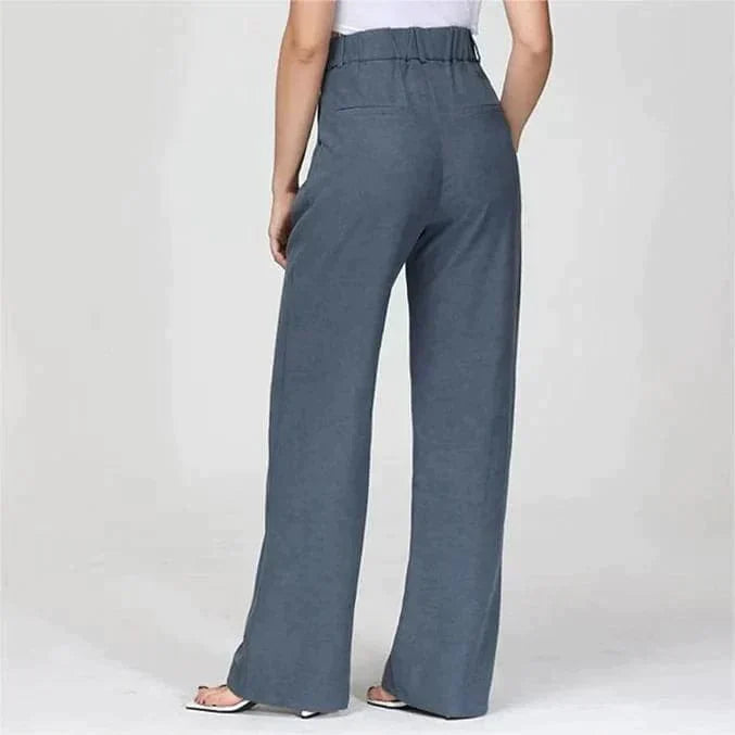 Saskia - Hose mit hoher Taille und weitem Bein