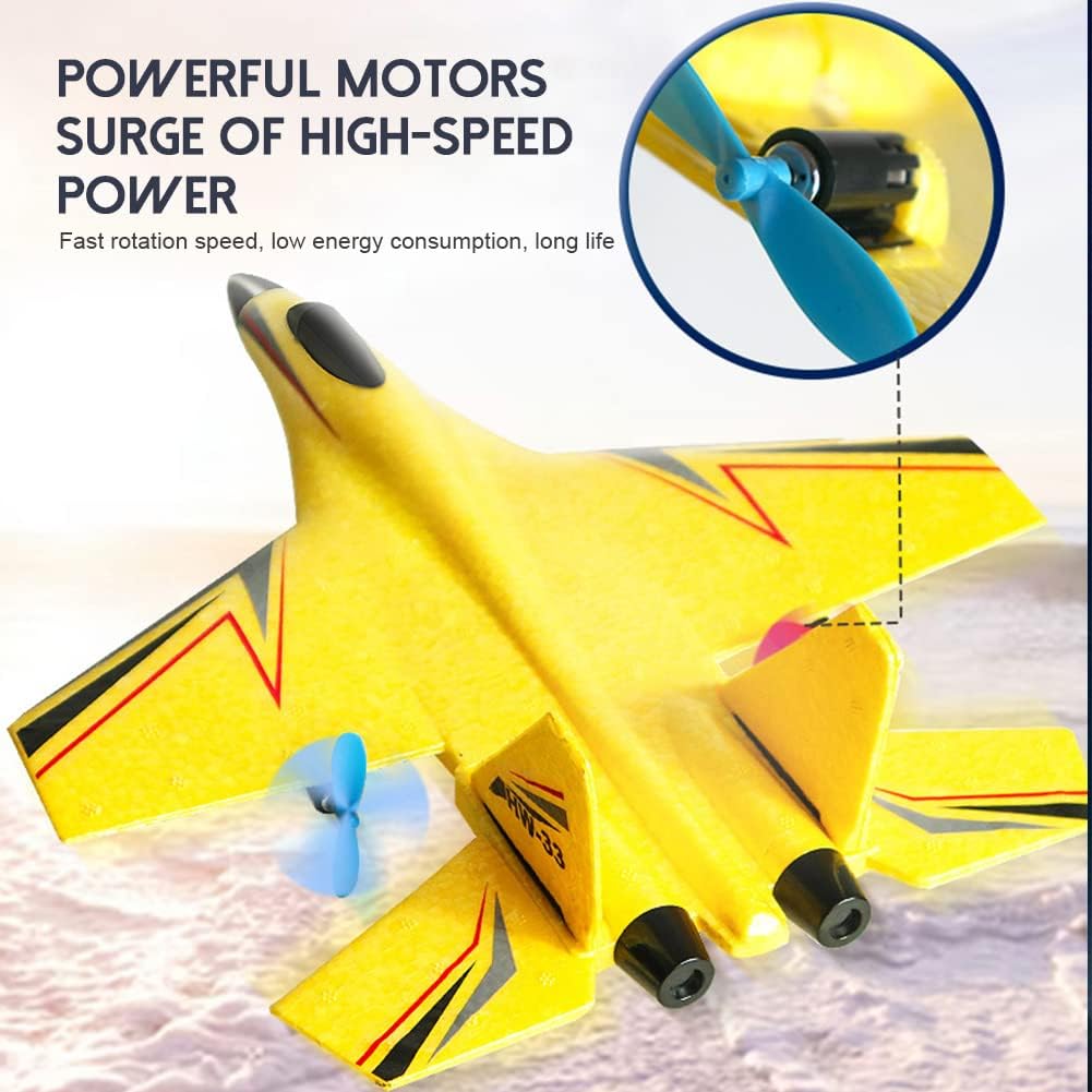 LuftMeister™ - Das ultimative 2-Kanal-Fernsteuerungsflugzeug mit Gyro, Nachtlichtern und 2 Batterien.