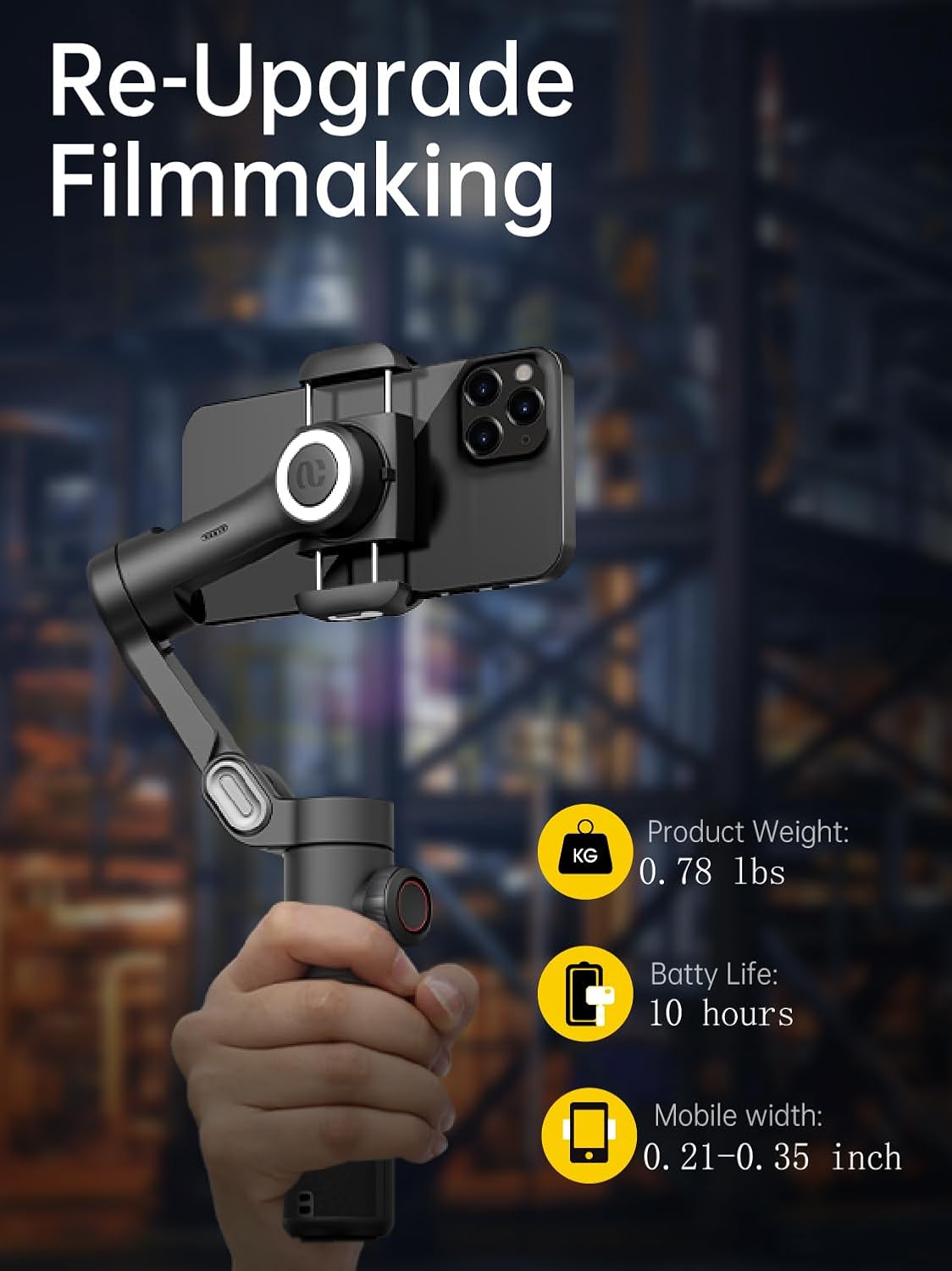 SteadyShot™ – Der faltbare 3-Achsen Smartphone Gimbal für wackelfreie Videos