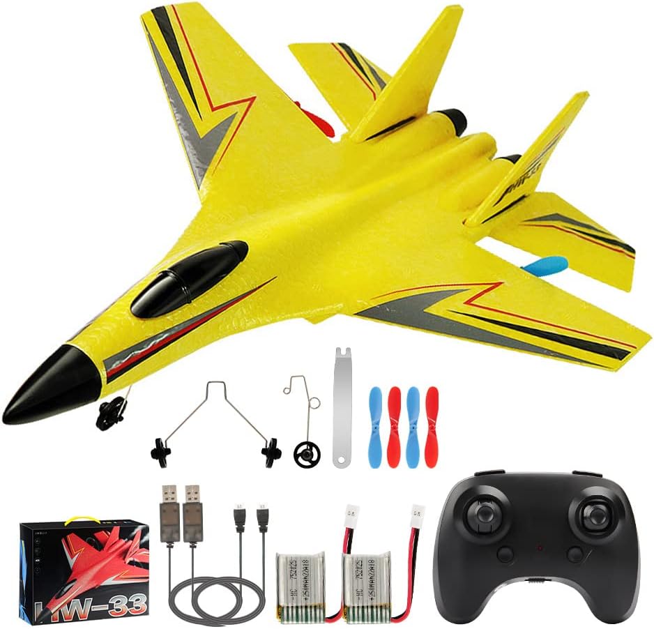 LuftMeister™ - Das ultimative 2-Kanal-Fernsteuerungsflugzeug mit Gyro, Nachtlichtern und 2 Batterien.