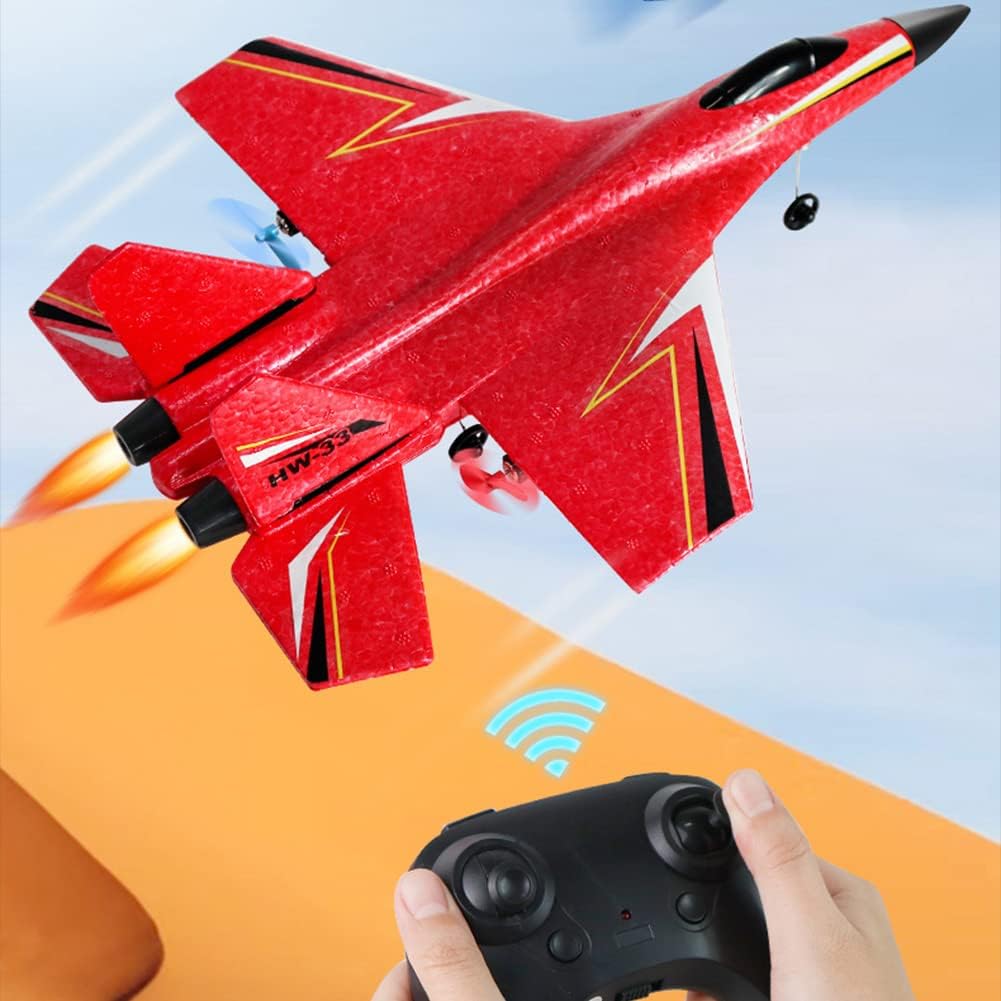 LuftMeister™ - Das ultimative 2-Kanal-Fernsteuerungsflugzeug mit Gyro, Nachtlichtern und 2 Batterien.