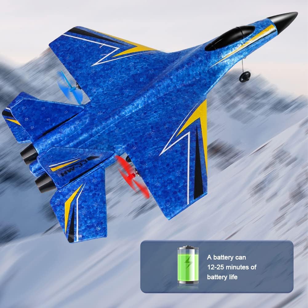 LuftMeister™ - Das ultimative 2-Kanal-Fernsteuerungsflugzeug mit Gyro, Nachtlichtern und 2 Batterien.