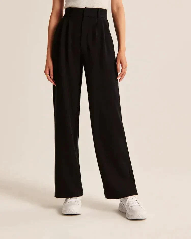 Saskia - Hose mit hoher Taille und weitem Bein