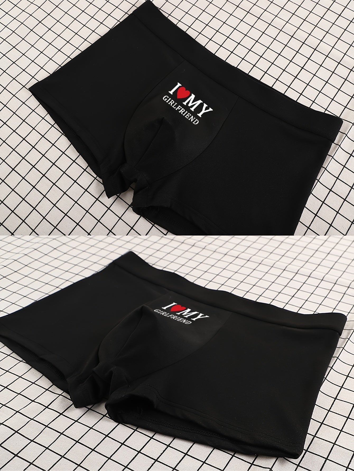 Niels | Bedruckte Boxershorts für Herren mit „I Love You My Girlfriend“-Schriftzug