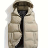Daan | Warme, gesteppte Herren-Strickjacke mit Stehkragen und Kapuze