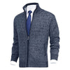 John | Elegante Herren-Strickjacke mit Reißverschluss, Kragen und Taschen