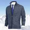 John | Elegante Herren-Strickjacke mit Reißverschluss, Kragen und Taschen