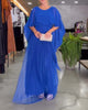 A-line maxi dress with round neckline