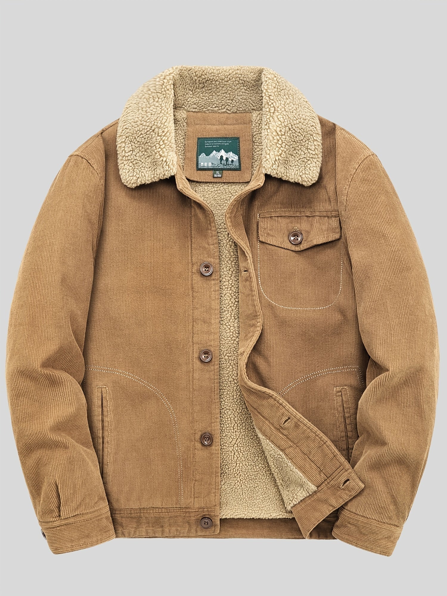 Sven | Warmer Fleece Herren-Knopfmantel