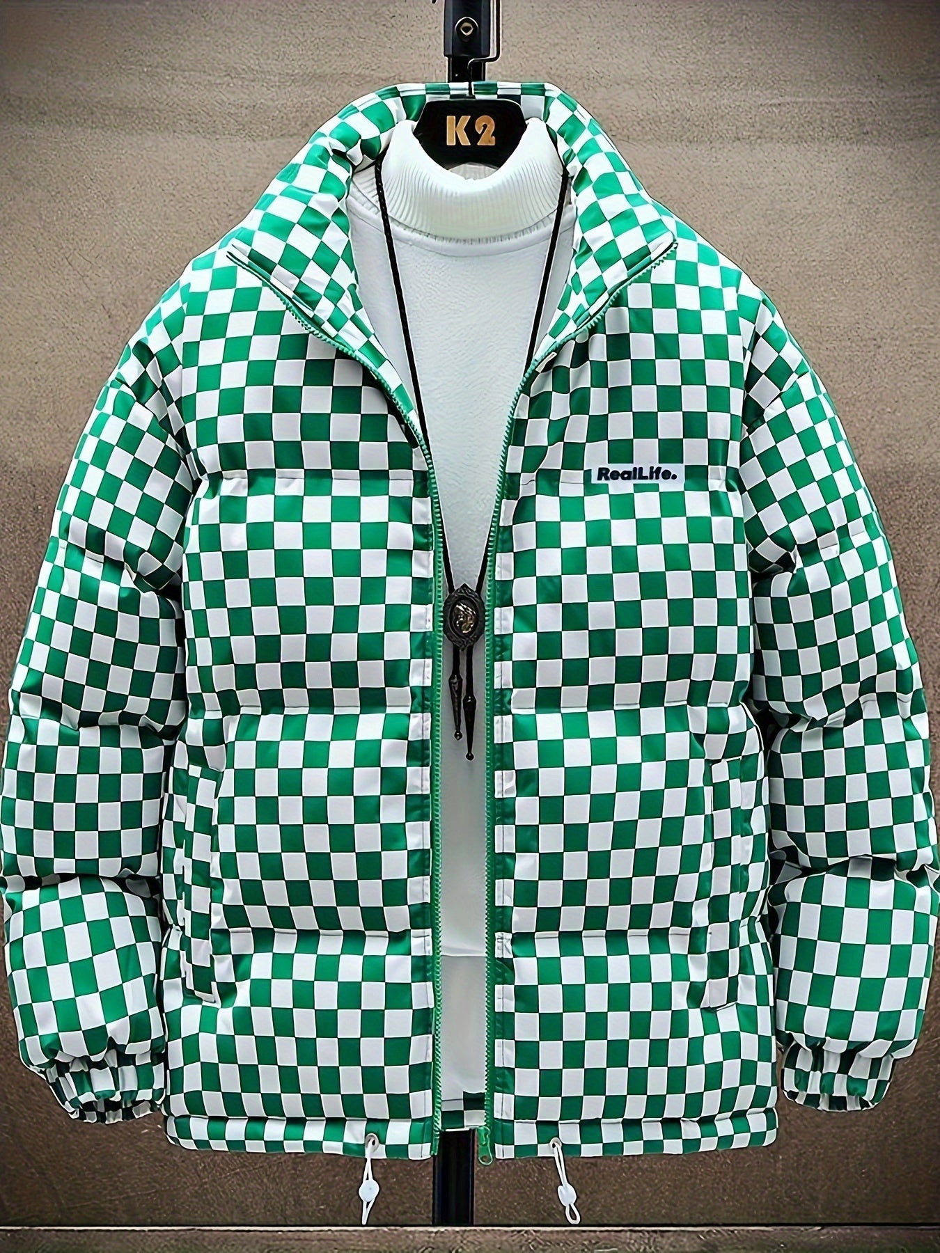 Ruben | Stilvolle Karierte Pufferjacke Für Herren