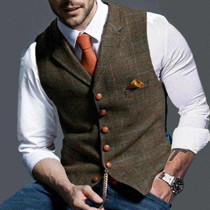 Boss | Business-like light checked waistcoat