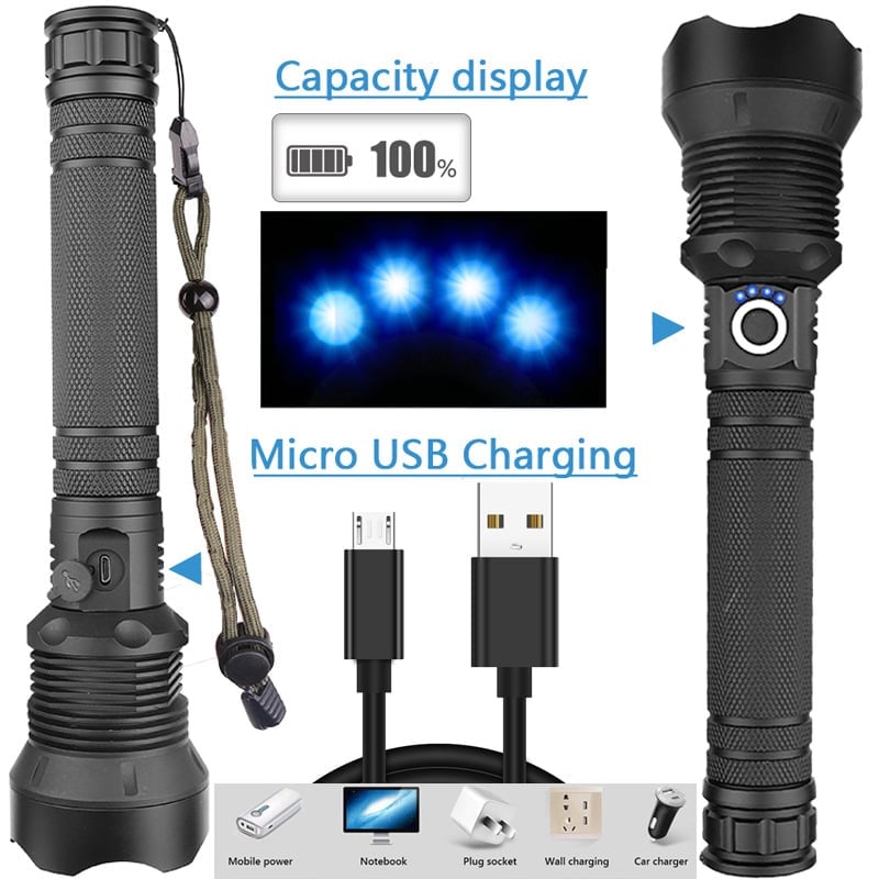 EpicBeam™ - Wiederaufladbare taktische Laser-Taschenlampe.