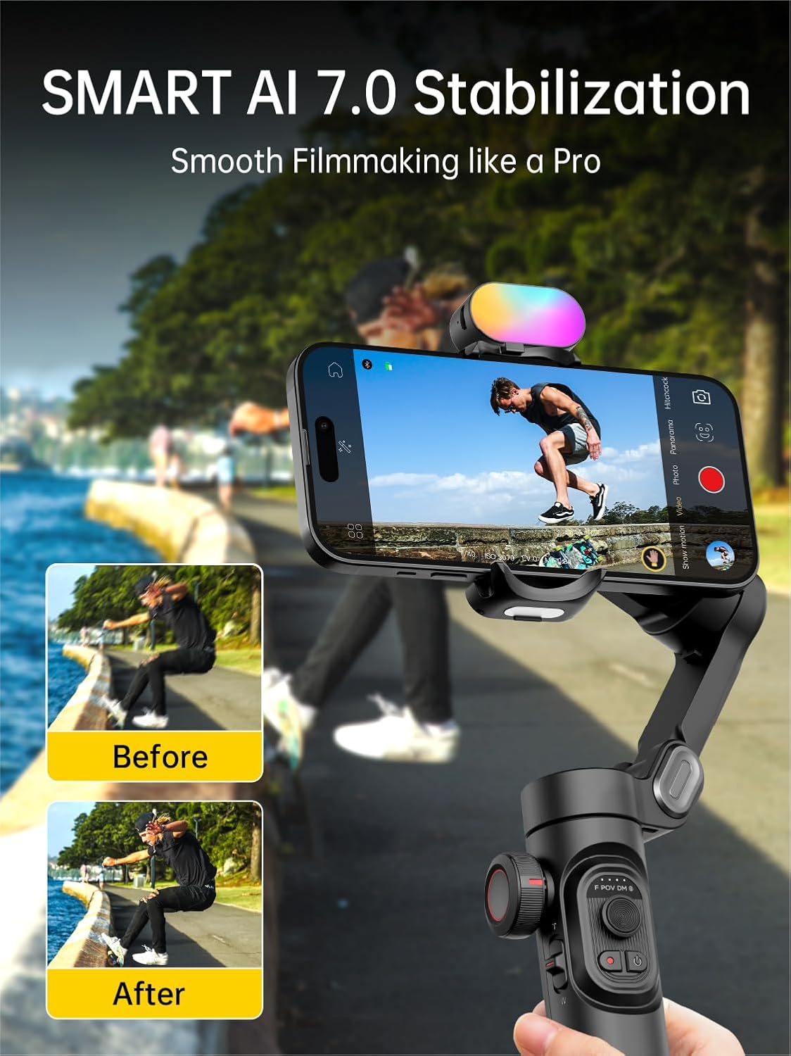 SteadyShot™ – Der faltbare 3-Achsen Smartphone Gimbal für wackelfreie Videos