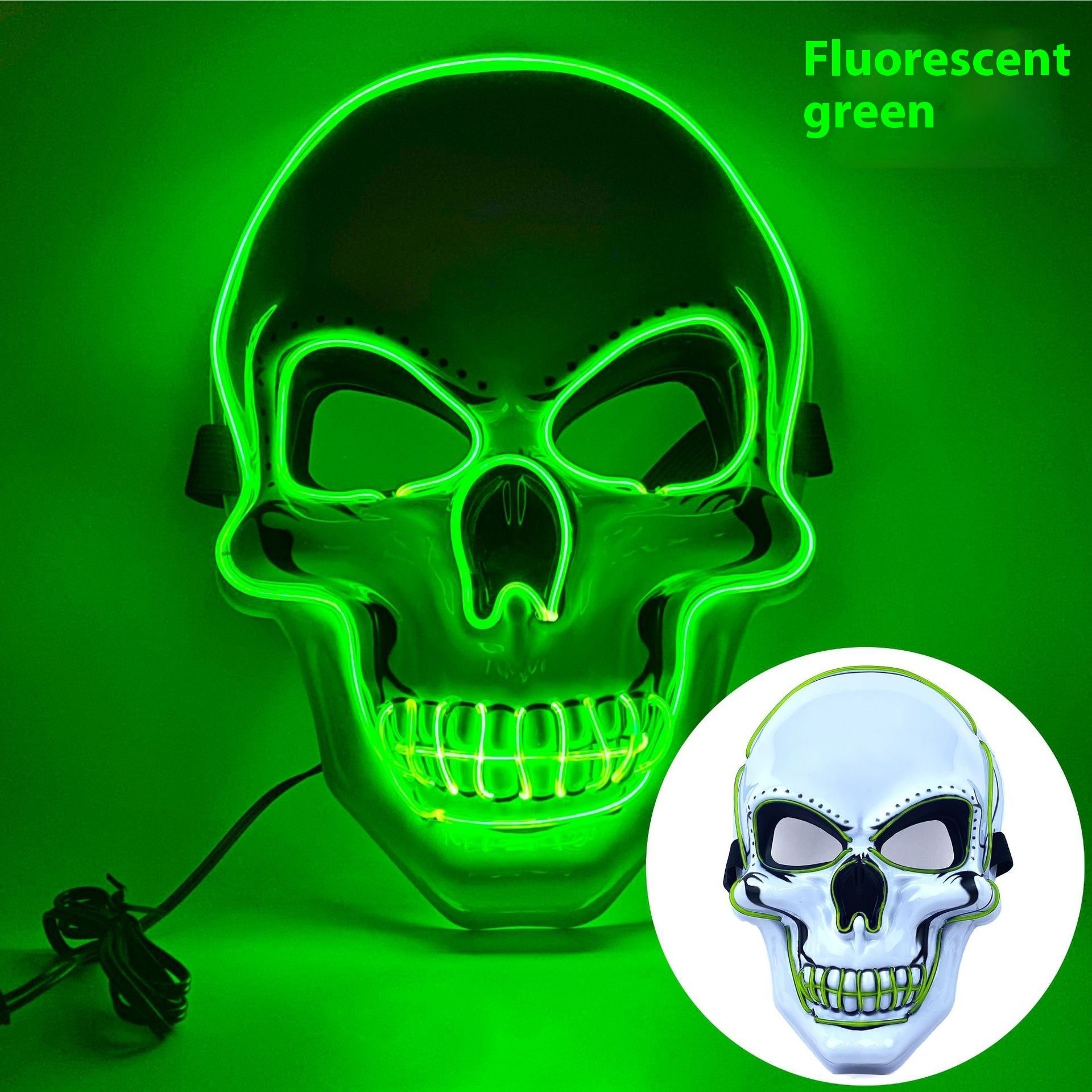 GlowSkull™ - LED-Totenkopfmaske mit Leuchteffekten für ein gruseliges Erlebnis.