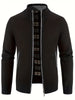 Daan | Warme Herren-Strickjacke mit Stehkragen und Reißverschlusstaschen