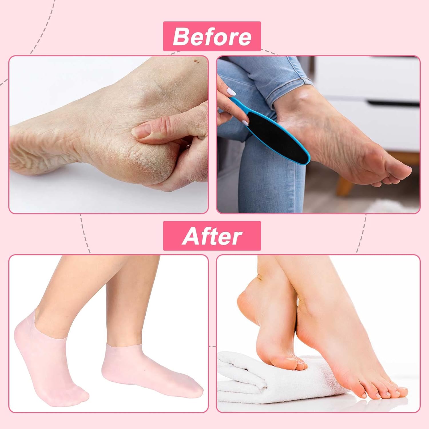 SoleSilk™ Seidige, feuchtigkeitsspendende Socken für luxuriöses Fuß-Spa-Glück