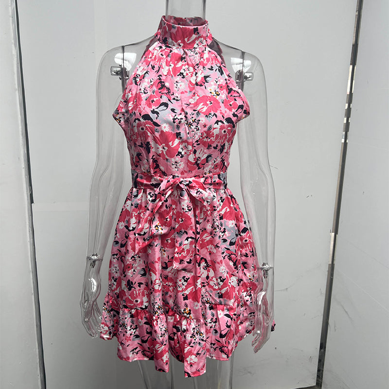 BlossomDress™ – Verspieltes Sommerkleid mit Blumenmuster und Halterneck!