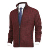John | Elegante Herren-Strickjacke mit Reißverschluss, Kragen und Taschen
