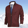 John | Elegante Herren-Strickjacke mit Reißverschluss, Kragen und Taschen