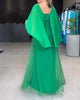 A-line maxi dress with round neckline
