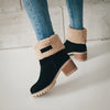 Lotte | Plüschgefütterte Stiefelette mit klobigem Absatz in Uni-Farbe