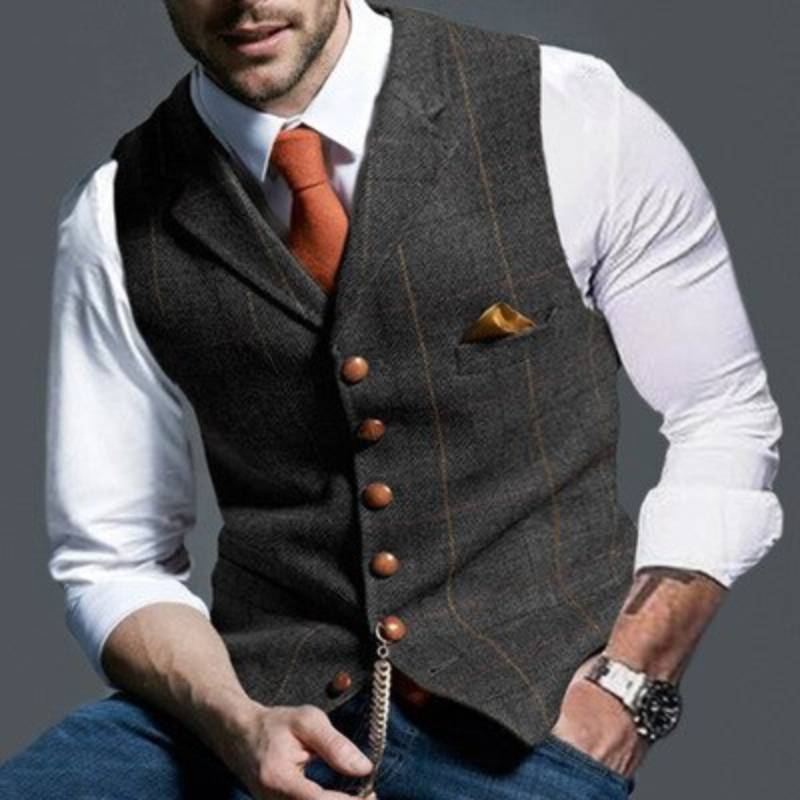 Boss | Business-like light checked waistcoat