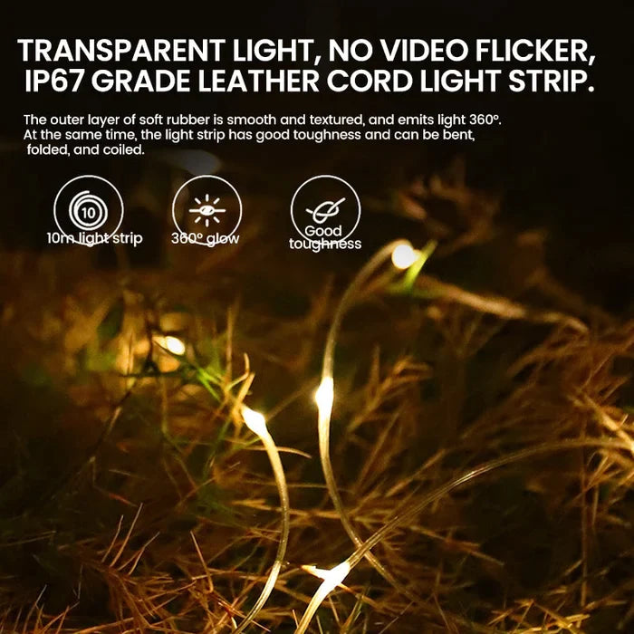 TrailGlow™ -  flexible Streifen für einfache Zelt- und Raumdekoration.