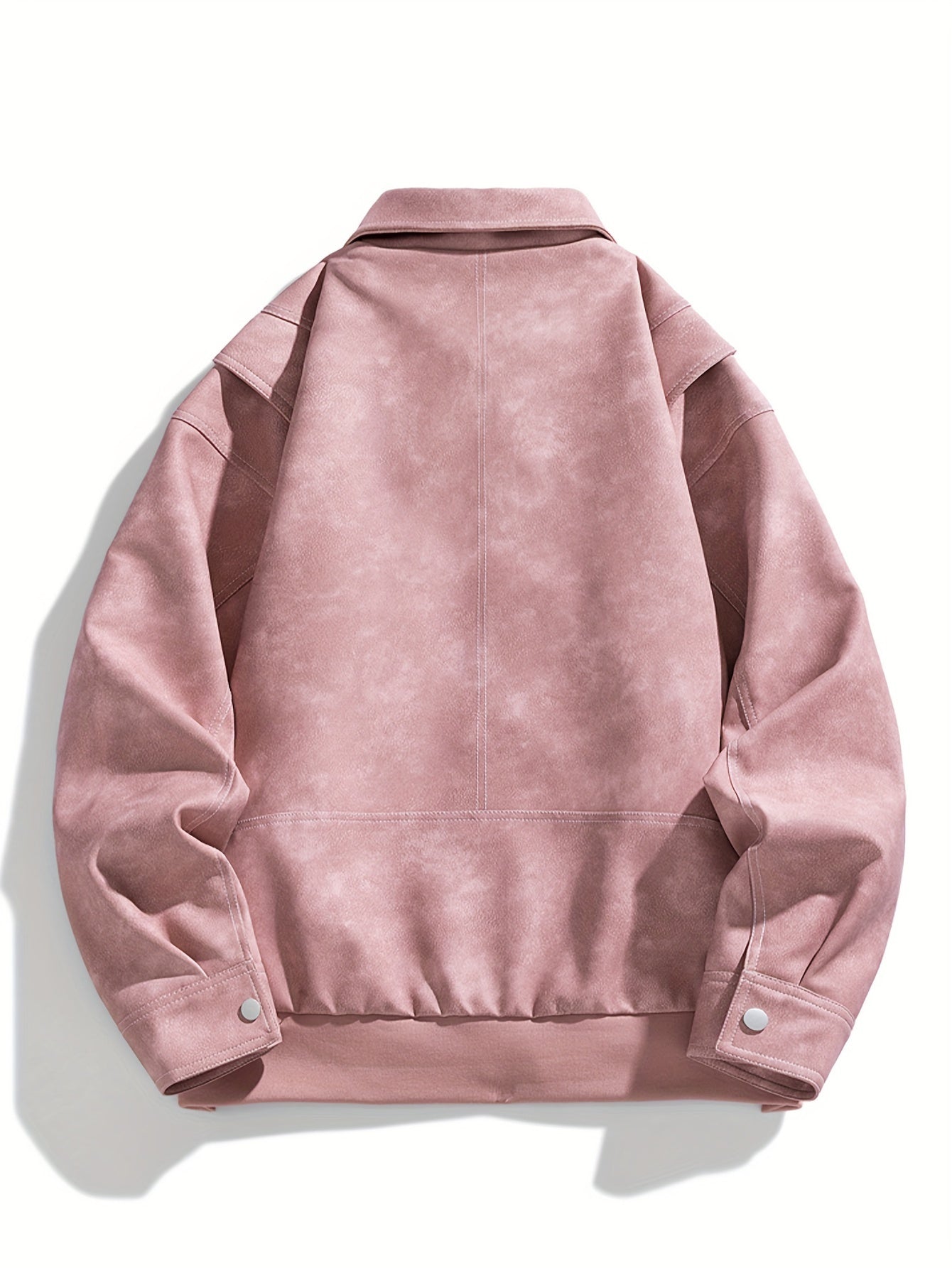Cas | Herren Casual Kunstlederjacke Mit Klappkragen & Taschen