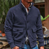 Herrenjacke Mit Stehkragen, Einfarbig
