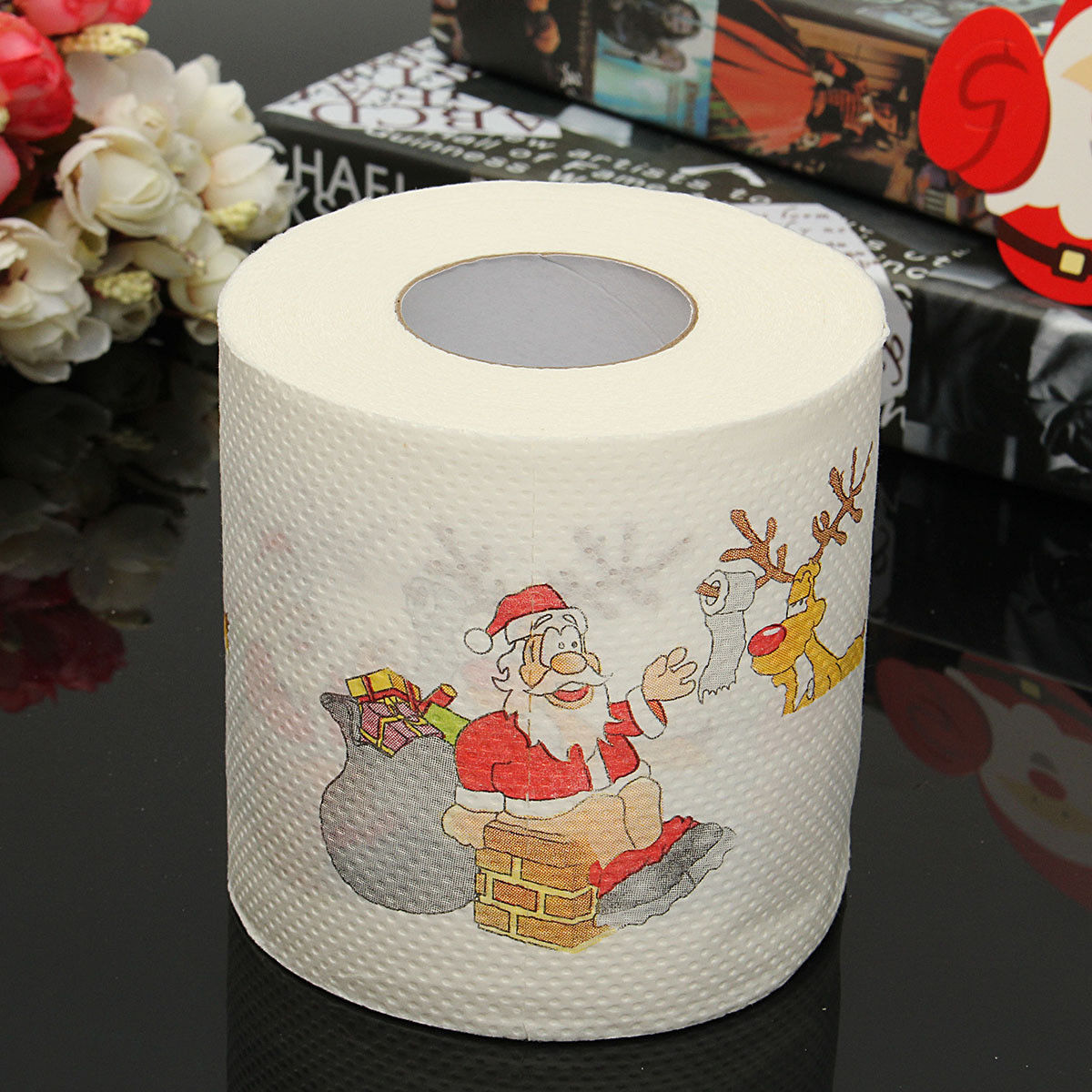 Jollyroll™ Weihnachts-Toilettenpapier | humorvolle Deko, festliche Überraschung